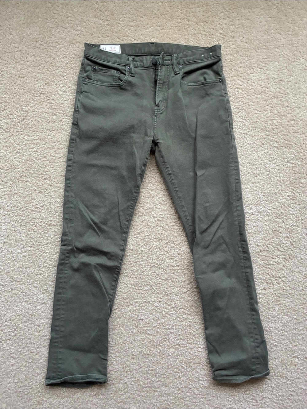 GAP Olive City Jeans 30x30 in Olive